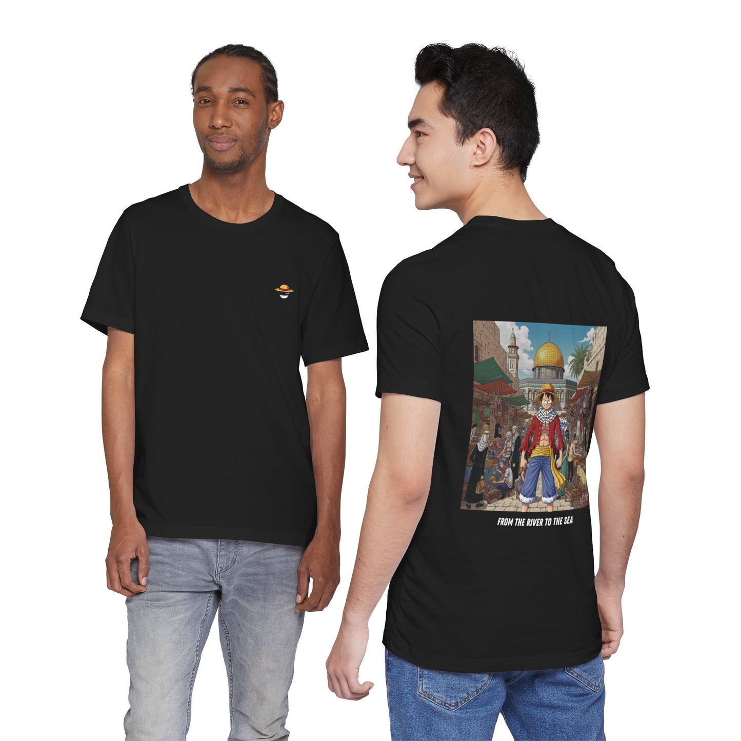 T-Shirt Free Palestine Luffy One Piece