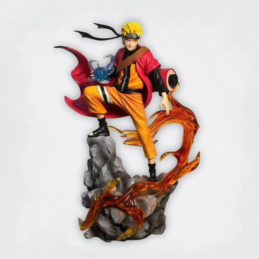Naruto figurine on a rock